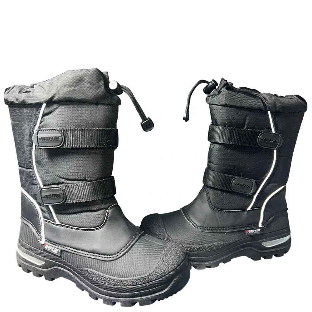 Baffin Cedar Junior SNTR-J027 Black Winter Snow Boots Youth Size 5 Polar Proven